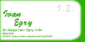 ivan egry business card